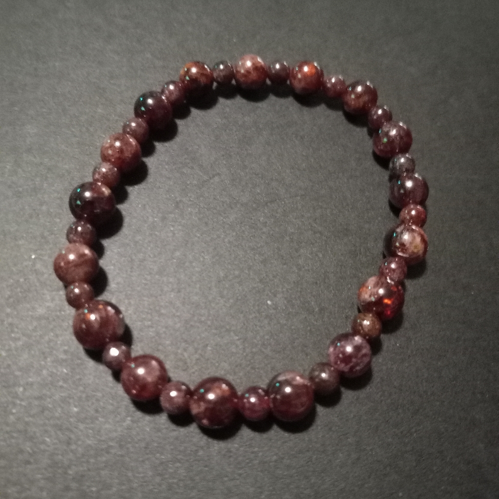 Garnet Beaded Bracelet